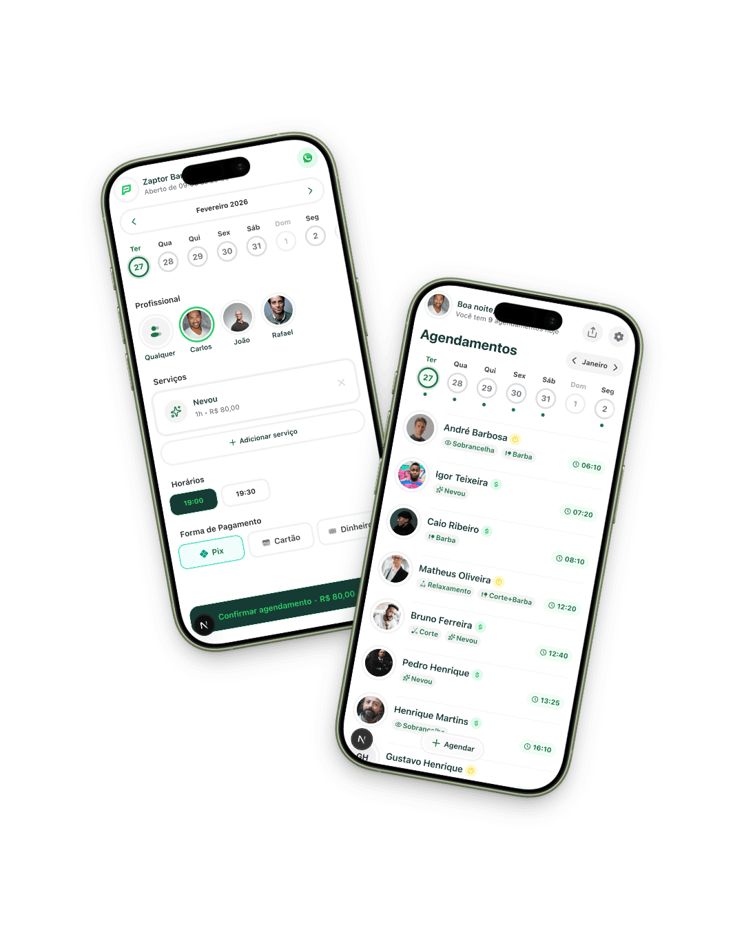 Zaptor App — Dashboard de agendamentos